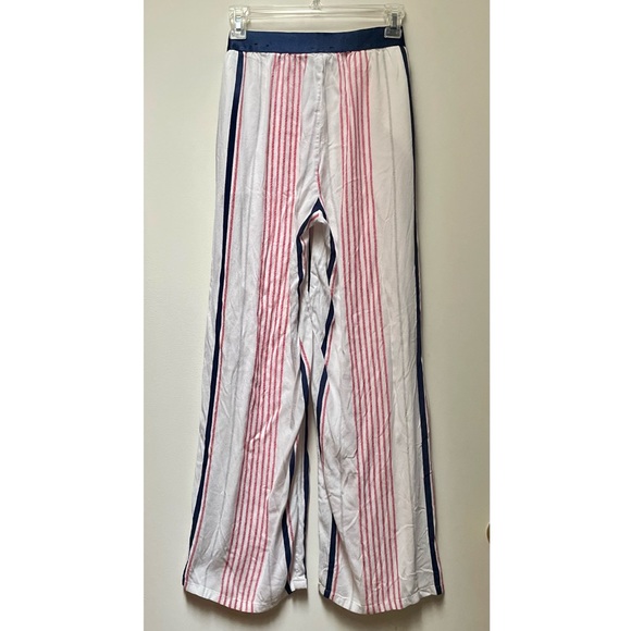 Express Lightweight Wide Leg Summer Striped Pants, Red and Blue, Women’s Size M - Picture 3 of 6